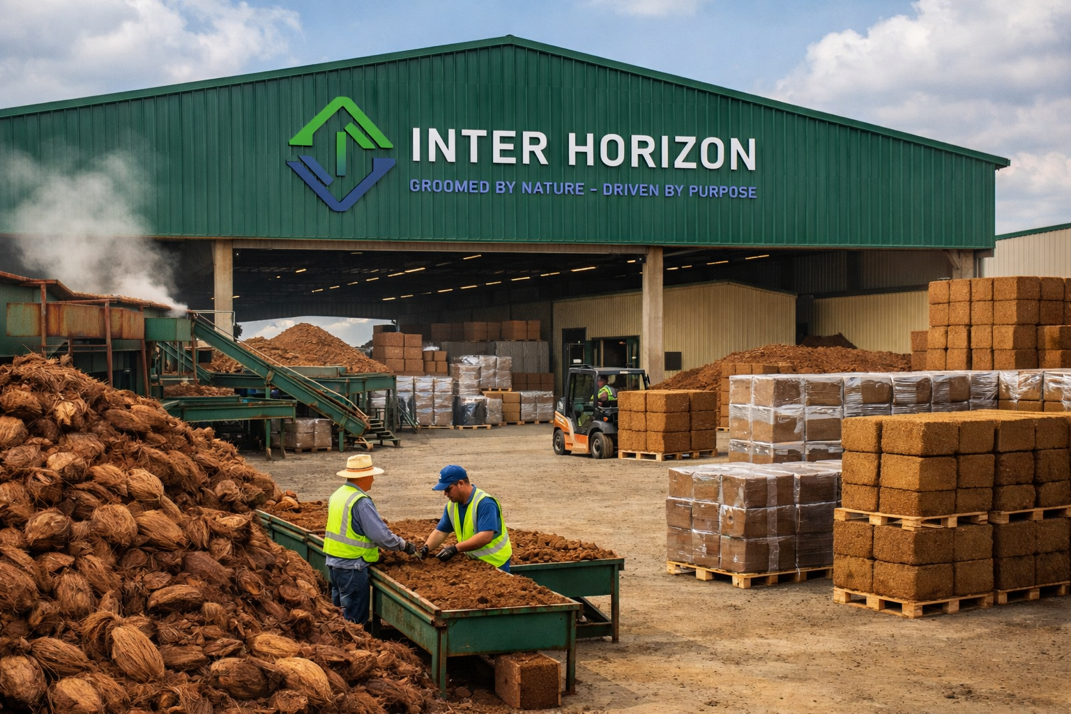 Inter Horizon coco peat facility Kurunegala Sri Lanka