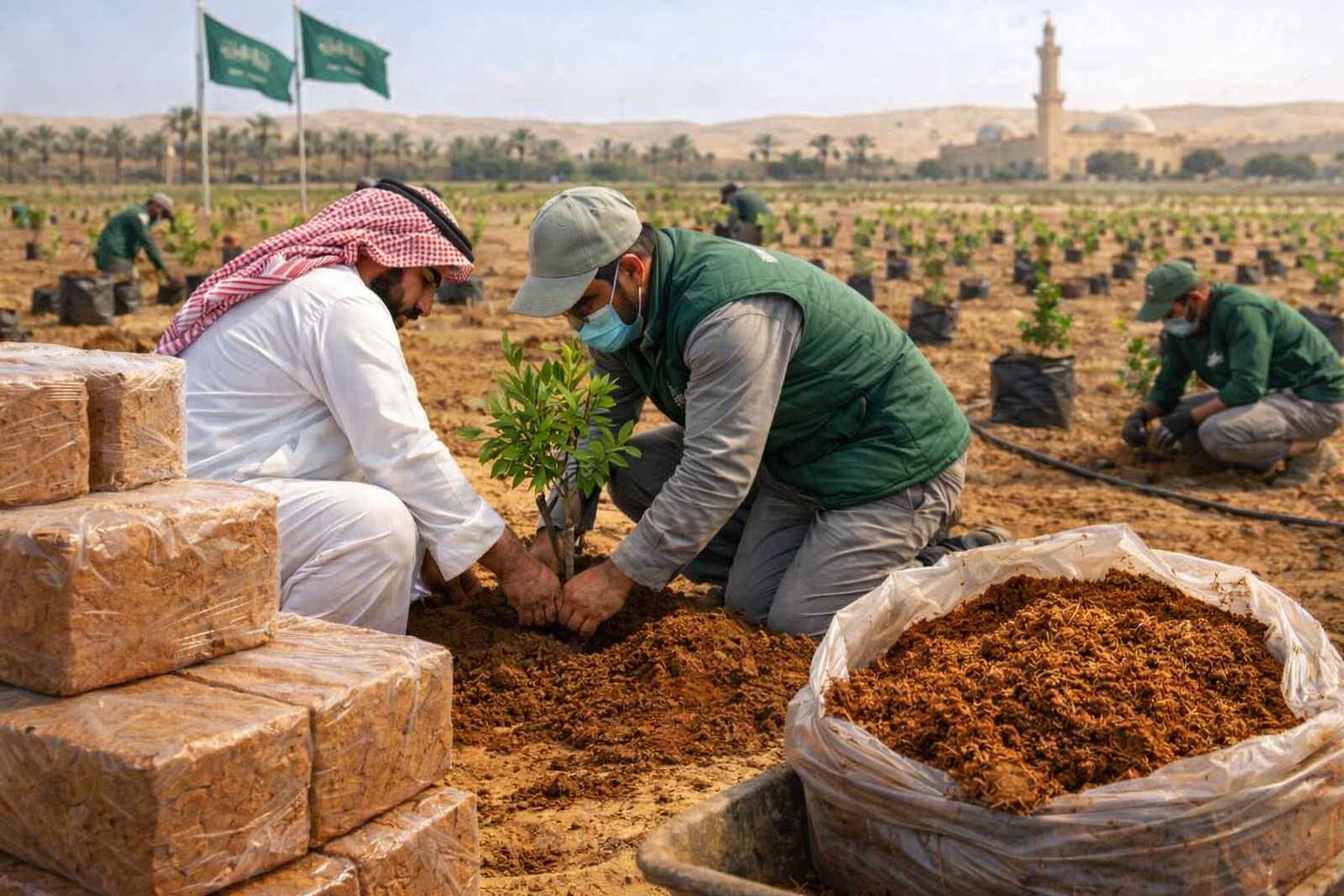 Saudi Arabia allows Coco-peat supply for its national tree planting project